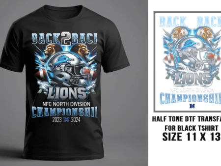 BACK 2 BACK LION READY TO PRINT DTF TRANSFERS